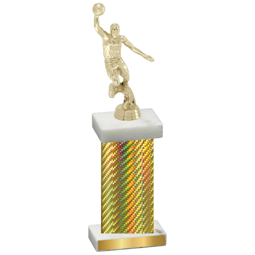 Single Gold Carbon Fiber Basketball Trophy