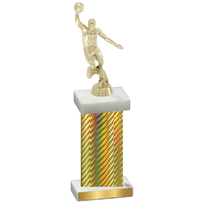 Single Gold Carbon Fiber Basketball Trophy