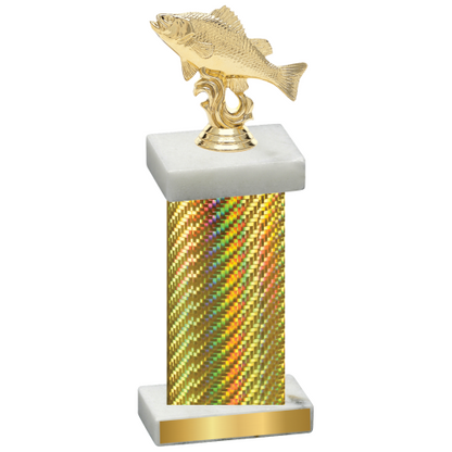 Single Gold Carbon Fiber Fishing Trophy