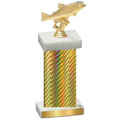 Single Gold Carbon Fiber Fishing Trophy