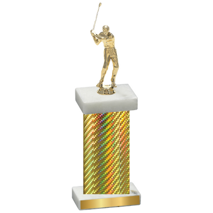 Single Gold Carbon Fiber Golf Trophy