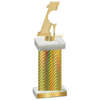 Single Gold Carbon Fiber Golf Trophy