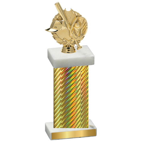 Single Gold Carbon Fiber Baseball Trophy