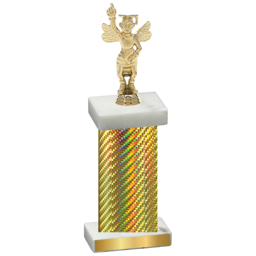 Single Gold Carbon Fiber Academics Trophy