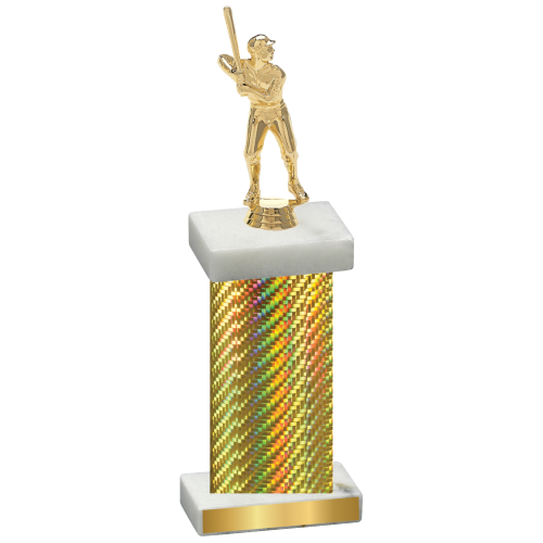 Single Gold Carbon Fiber Baseball Trophy