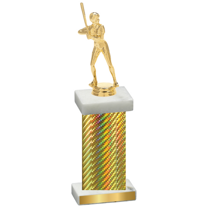 Single Gold Carbon Fiber Softball Trophy