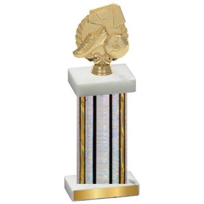 Single Silver Glacier Soccer Trophy