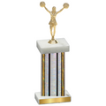 Single Silver Glacier Cheerleading Trophy