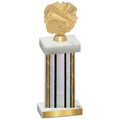 Single Silver Glacier Cheerleading Trophy