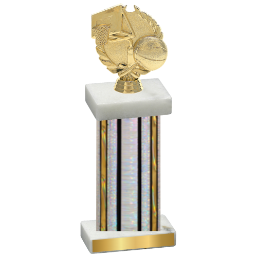 Single Silver Glacier Basketball Trophy