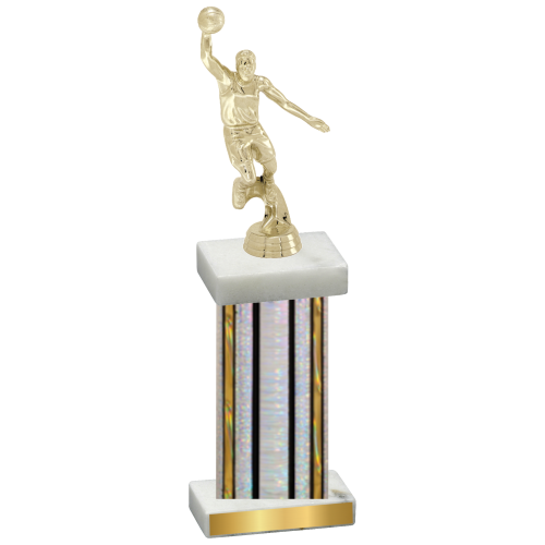 Single Silver Glacier Basketball Trophy