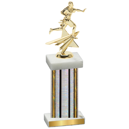 Single Silver Glacier Flag Football Trophy