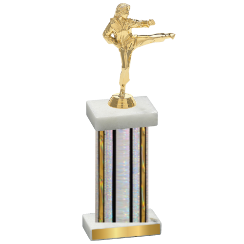 Single Silver Glacier Karate Trophy