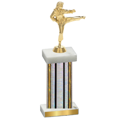 Single Silver Glacier Karate Trophy