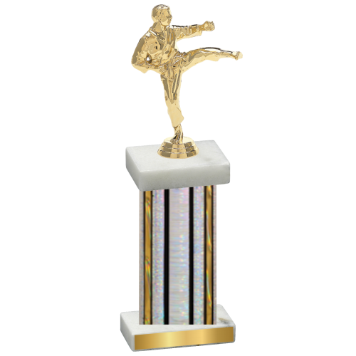 Single Silver Glacier Karate Trophy