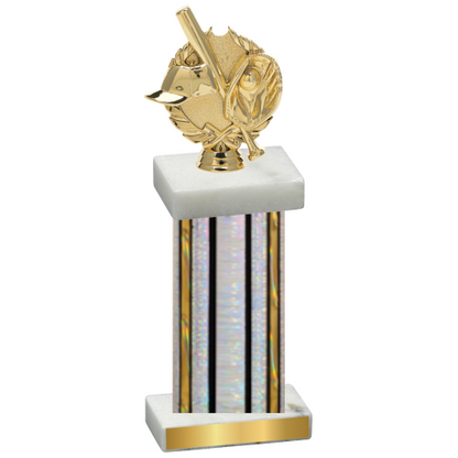 Single Silver Glacier Baseball Trophy