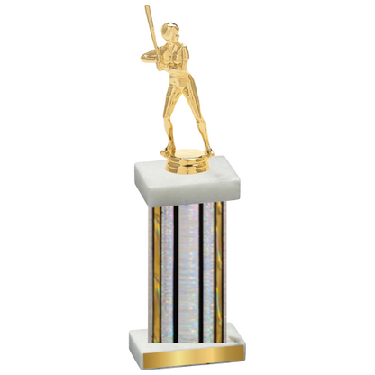 Single Silver Glacier Softball Trophy