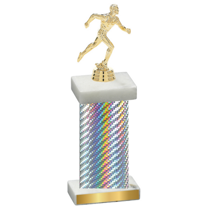 Single Silver Carbon Fiber Running Trophy