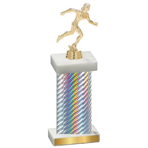 Single Silver Carbon Fiber Running Trophy