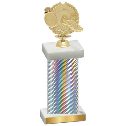 Single Silver Carbon Fiber Running Trophy