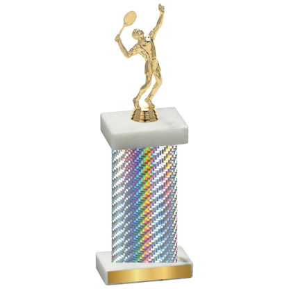 Single Silver Carbon Fiber Tennis Trophy