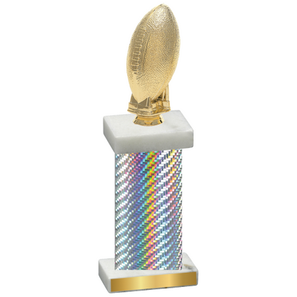 Single Silver Carbon Fiber Football Trophy