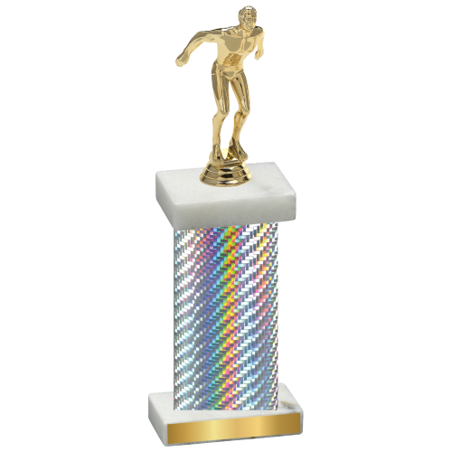 Single Silver Carbon Fiber Swimming Trophy