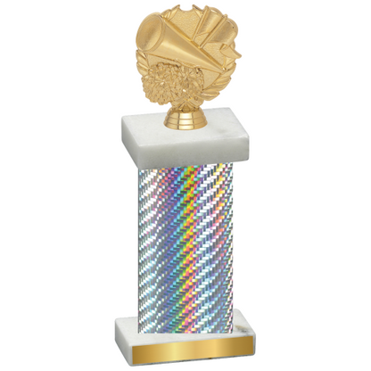 Single Silver Carbon Fiber Cheerleading Trophy