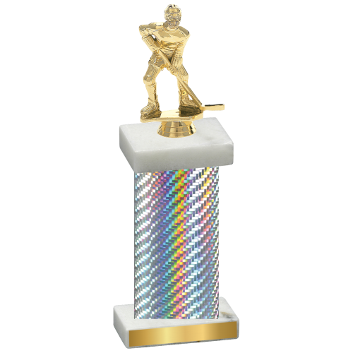 Single Silver Carbon Fiber Hockey Trophy