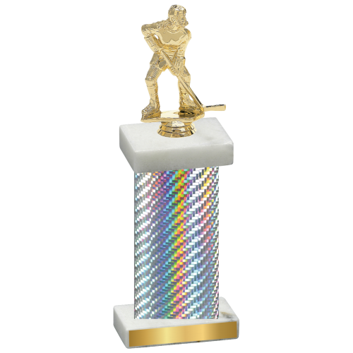 Single Silver Carbon Fiber Hockey Trophy