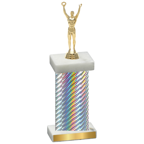 Single Silver Carbon Fiber Victory Trophy