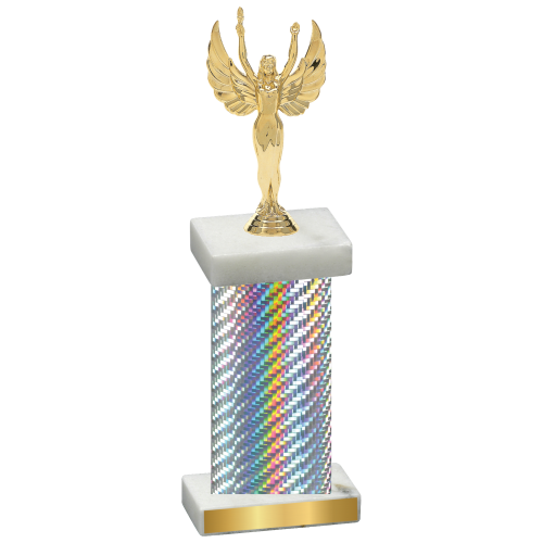 Single Silver Carbon Fiber Victory Trophy