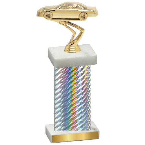 Single Silver Carbon Fiber Cars Trophy