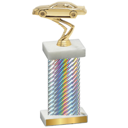 Single Silver Carbon Fiber Cars Trophy