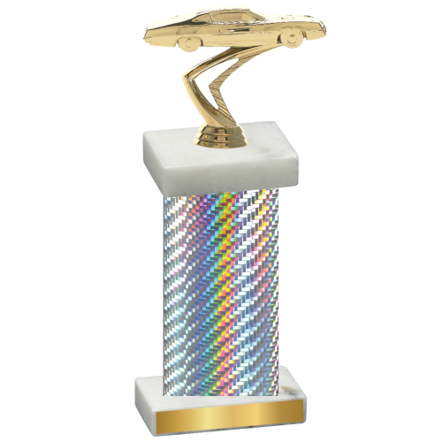 Single Silver Carbon Fiber Cars Trophy