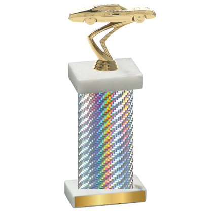 Single Silver Carbon Fiber Cars Trophy