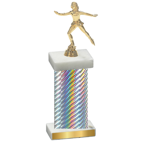 Single Silver Carbon Fiber Skater Trophy