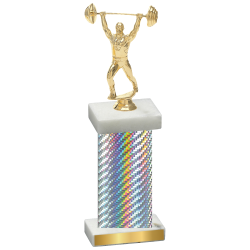 Single Silver Carbon Fiber Weights Trophy