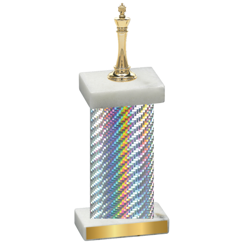 Single Silver Carbon Fiber Chess Trophy