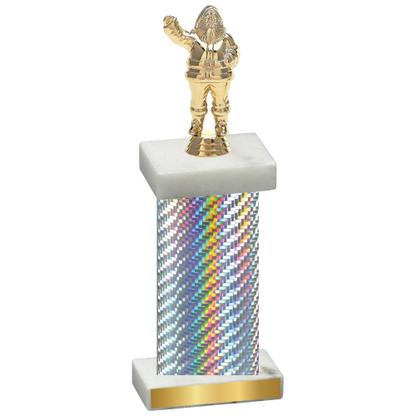 Single Silver Carbon Fiber Holiday Trophy