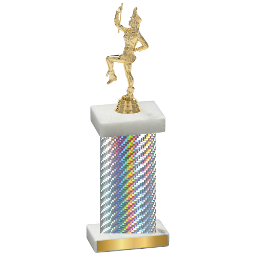 Single Silver Carbon Fiber Majorette Trophy