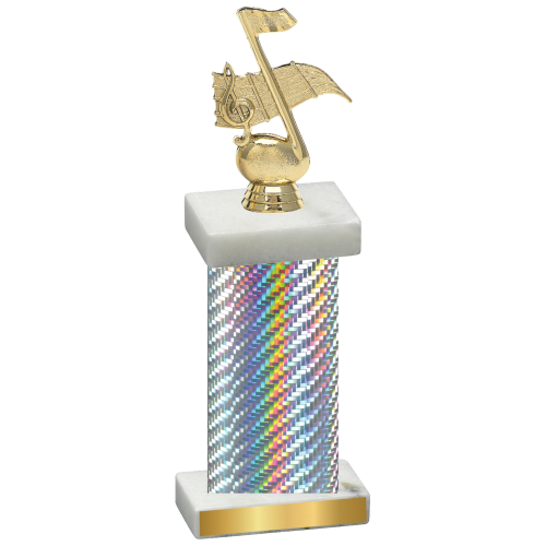 Single Silver Carbon Fiber Music Trophy