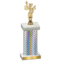 Single Silver Carbon Fiber Academics Trophy