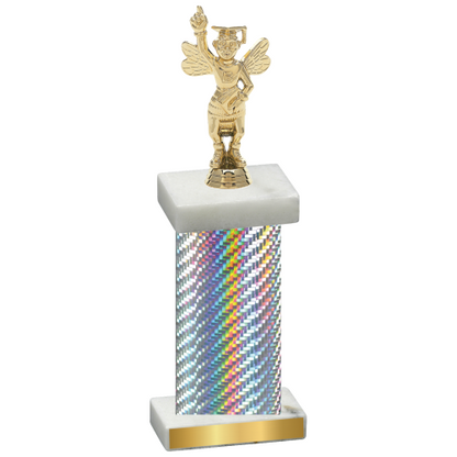 Single Silver Carbon Fiber Academics Trophy