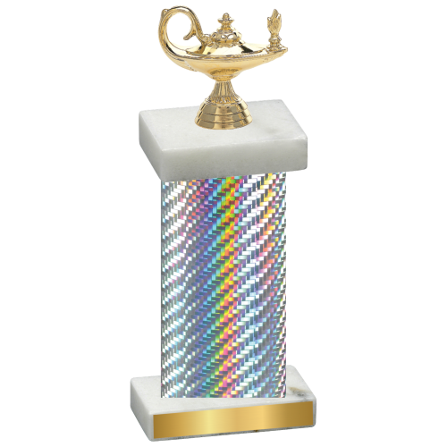 Single Silver Carbon Fiber Academics Trophy