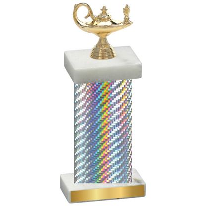 Single Silver Carbon Fiber Academics Trophy