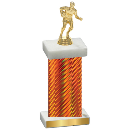 Single Orange Carbon Fiber Rugby Trophy