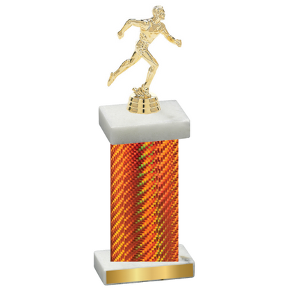 Single Orange Carbon Fiber Running Trophy