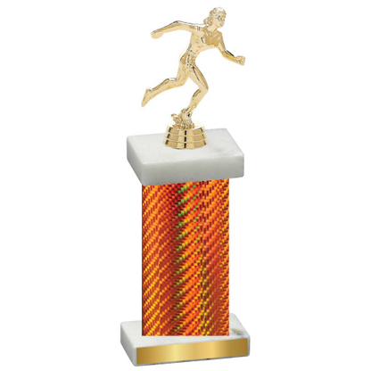 Single Orange Carbon Fiber Running Trophy