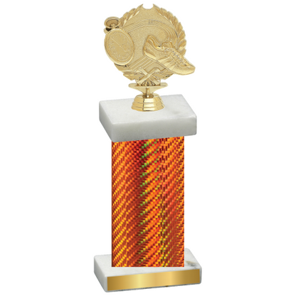 Single Orange Carbon Fiber Running Trophy